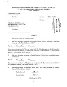 smithfield dismissal voluntarily obtain verdict prejudice